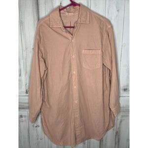 CP SHADES MARELLA PINK COTTON MICRO CORDUROY OVERSIZED‎ BUTTON UP TUNIC SHIRT S